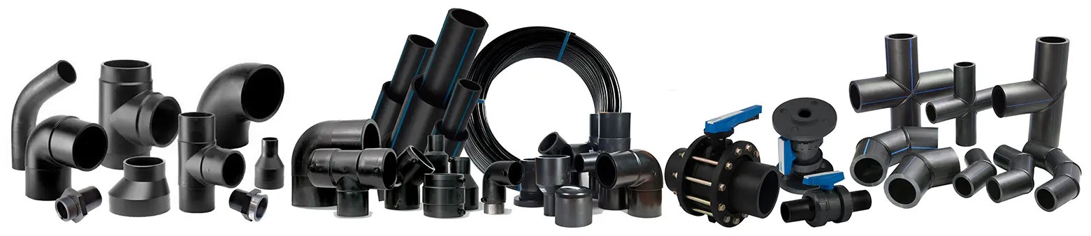 لوله و اتصالات پلیاتیلن (HDPE) به همراه شیر پروانهای